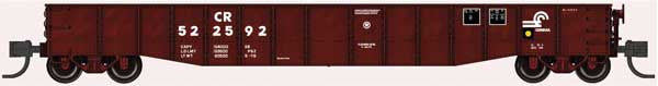 Bluford Shops N-Scale 52'6" 15-Panel Mill Gondola - Lightly Dented Sides - Ready to Run -- Conrail #522592 (Boxcar Red, white; U1 Wheel Dot)