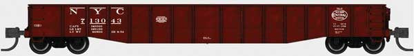Bluford Shops N-Scale 52'6" 15-Panel Mill Gondola - Lightly Dented Sides - Ready to Run -- New York Central #713078 (Boxcar Red, white, System Logo)