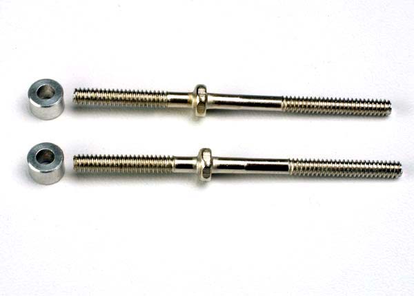 Traxxas 1937 Turnbuckles (54mm) (2)/ 3x6x4mm aluminum spacers (Rear camber links) - TRA1937