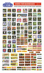 City Classics Generic Paper Signs for Window Interiors -- Business Establishments - 195-5012