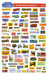 City Classics Store Window Signs -- Set #1 - 195-5019