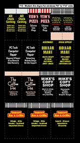 City Classics Modern Era Window Signs -- For 5/8 to 1-1/4" 1.6 to 3.2cm Wide Windows - 195-715