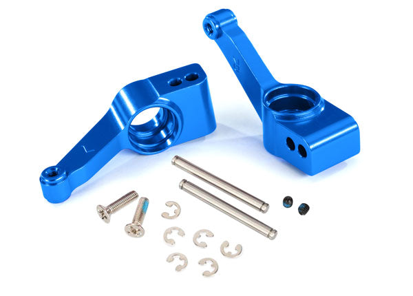 Traxxas 1952X Carriers, stub Axle (blue-anodized 6061-T6 aluminum) (Rear) (2) - TRA1952X