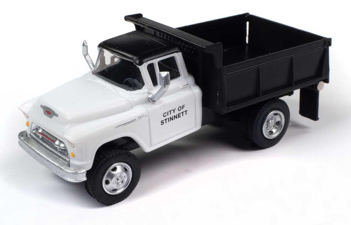Mini Metals 1955 Chevrolet Dump Truck - Assembled - Mini Metals(R) -- Municipal Public Works (white, black) - 221-30629