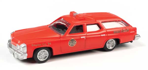 Classic Metal Works 1974 Buick Estate Wagon - Assembled - Mini Metals(R) -- Fire Chief (red) - 221-30657