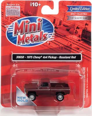 HO 1975 Chevy Pickup - Assembled -- Roseland Red