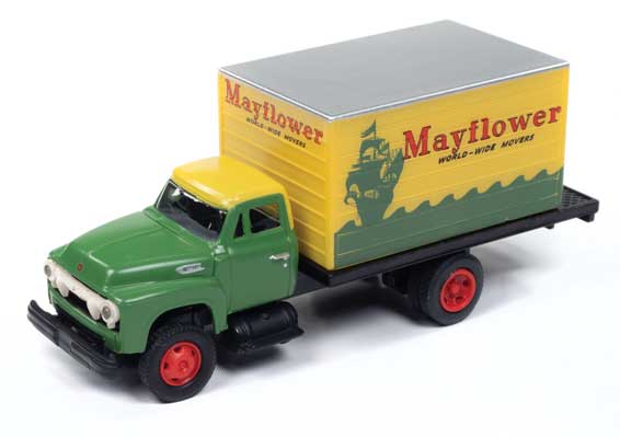 Classic Metal Works HO 1954 Ford Box-Body Delivery Truck - Assembled - Mini Metals(R) -- Morton Salt (blue, white, yellow)