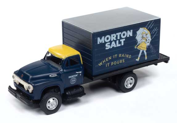 Classic Metal Works HO 1954 Ford Box-Body Delivery Truck - Assembled - Mini Metals(R) -- Mayflower (green, yellow)