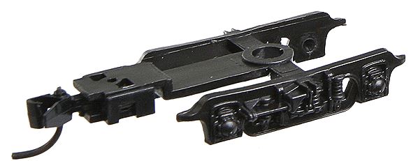 Con Cor N-Scale 4-Wheel Passenger Car Truck w/Coupler - No Wheelsets -- With Micro-Trains(R) Knuckle Coupler (black) 1 Pair