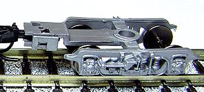 Con Cor N Scale 4-Wheel Passenger Car Truck w/Coupler & Metal Wheelsets -- With Micro-Trains(R) Knuckle Coupler (silver) 1 Pair