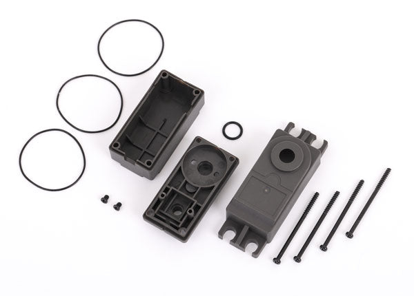 Traxxas 2276 Servo case, plastic (top, middle, bottom)/ gaskets/ Hardware (for 2275 Servo)