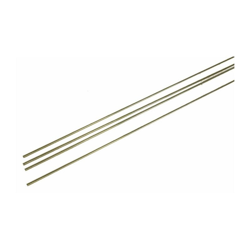 Details Associates Round Brass Wire pkg(4) -- .008" Diameter (HO Scale 3/8"; N Scale 1-1/4") - 229-2502
