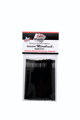 Creations Unlimited Ultrabrush Applicator Brush - Microbrush(R) -- Black pkg(25) - 232-1300