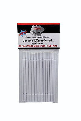 Creations Unlimited Superfine Applicator Brush - Microbrush(R) -- White pkg(25) - 232-1303