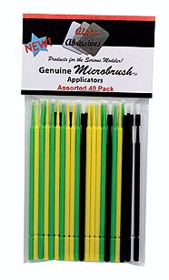 Creations Unlimited Assorted Applicator Brushes - Microbrush(R) -- 10 Each of Ultrabrush, Fine, Regular & Superfine - 232-1400