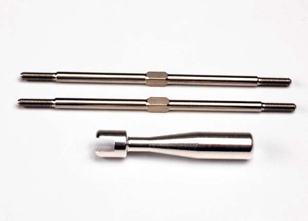 Traxxas 2338X Turnbuckles, titanium 94mm (Front tie rods) (2)/ billet aluminum wrench - TRA2338X