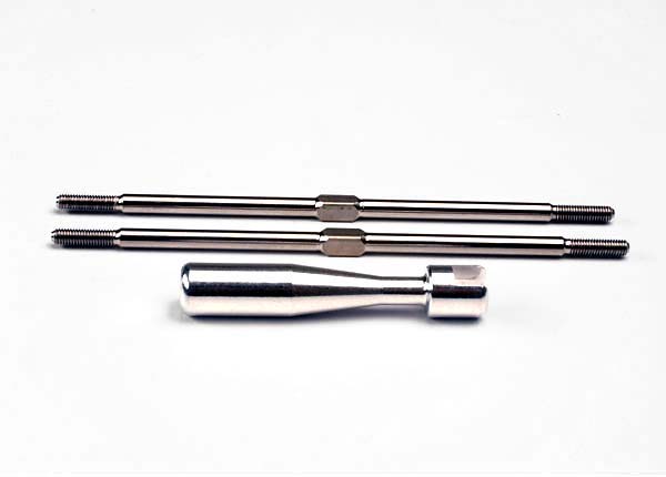 Traxxas 2339X Turnbuckles, titanium 105mm (2)/ billet aluminum wrench - TRA2339X