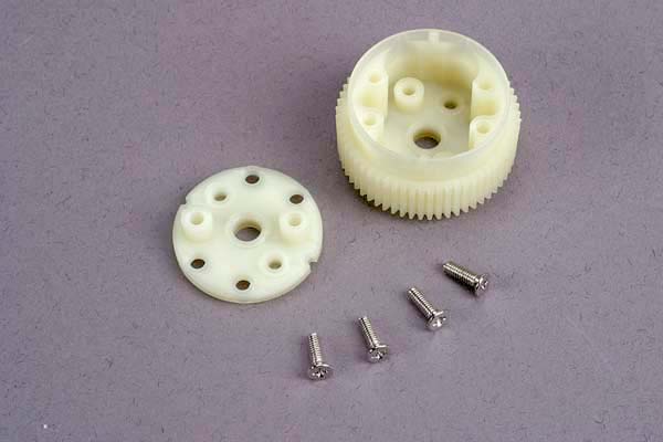 Traxxas 2381 Main Differential gear w/side cover Plate & Screws - TRA2381