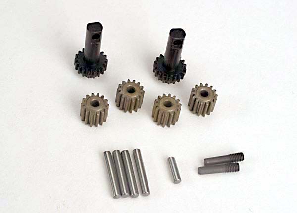 Traxxas 2382 Planet gears (4)/ planet shafts (4)/ sun gears (2)/sun gear alignment shaft (1) all hardened steel - TRA2382