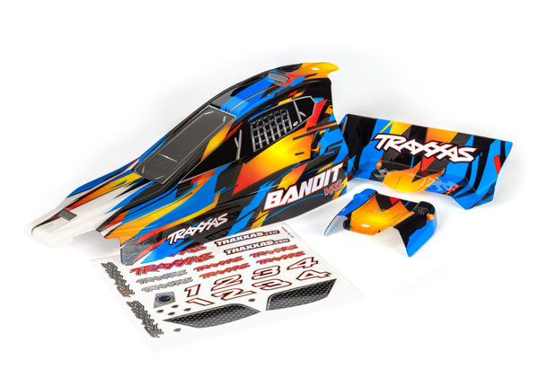 Traxxas 2436X Body, Bandit VXL, - Blue/ wing (painted, decals applied)