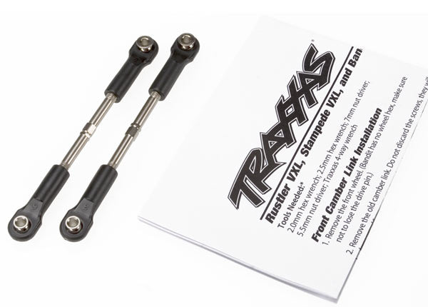 Traxxas 2445 Turnbuckles, toe link, 55mm (75mm center to center) (2) (assembled with rod ends and hollow balls) - TRA2445