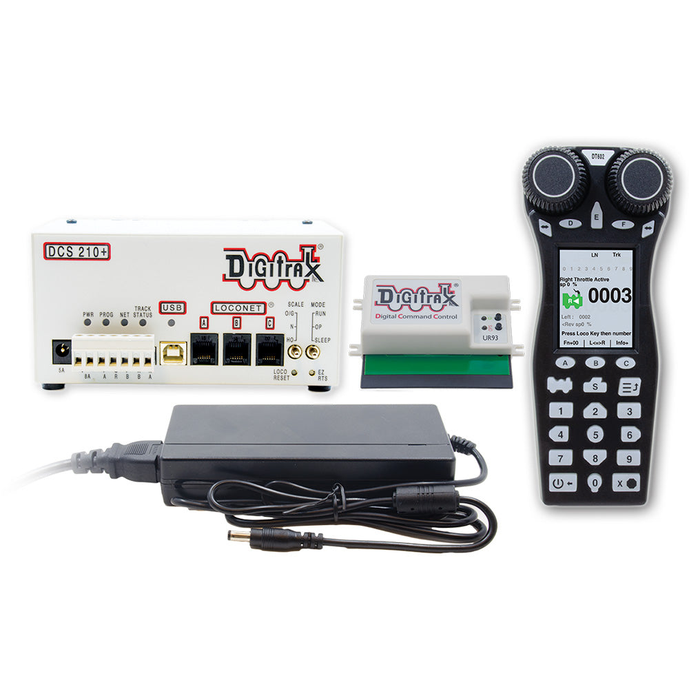 Digitrax EVOXD Evolution Express Advanced 5A-8A Duplex Radio Starter Set -- Command Station, DT602D Wireless Throttle, UP5 Universal Panel, PS615 Power - 245-EVOXD
