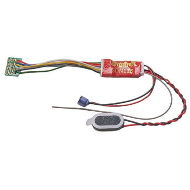 Digitrax SDN136PS Series 6 8-Bit Sound & Control Decoder w/Speaker -- 3 Functions, 8-Pin Plug, 1 x .41 x .19" 25.6 x 10.46 x 4.93mm - 245-SDN136PS