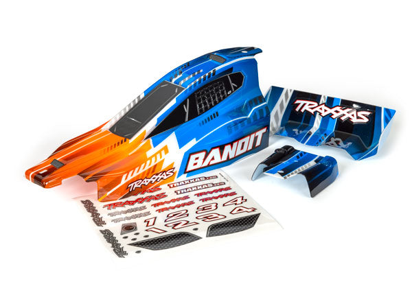 Traxxas 2450T Body, Bandit (also fits Bandit VXL), orange/ wing (painted, decals applied)