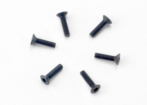 Traxxas 2523 Screws, 2.5x10mm countersunk machine (Hex drive) (6) - TRA2523