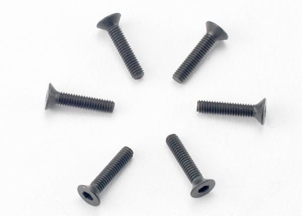 Traxxas 2526 Screws, 2.5x12mm countersunk machine (Hex drive) (6) - TRA2526