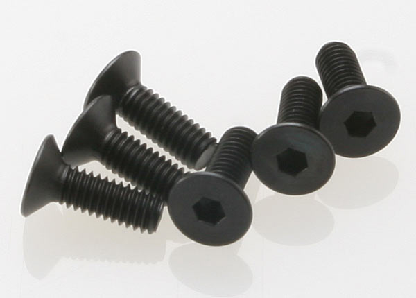 Traxxas 2542 Screws, 4x12mm countersunk machine (Hex drive) (6) - TRA2542