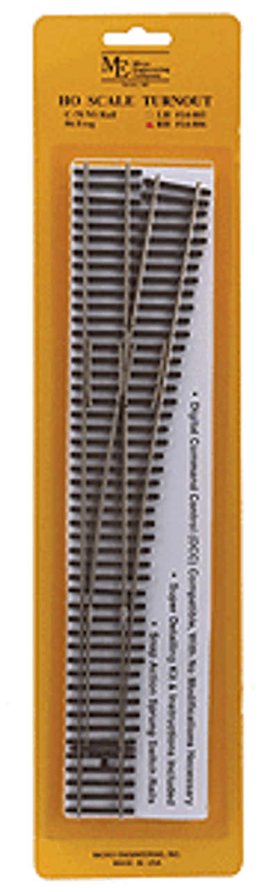 Micro Engineering 14-706 Code 83 Flex-Track(TM) #6 Turnout -- Right Hand