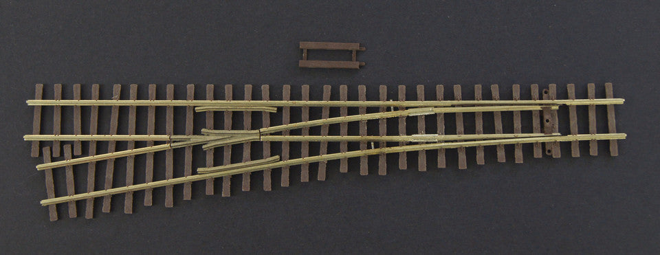 Micro Engineering 15-105 HOn3 Narrow Gauge HOn3 Code 70 #6 Turnout -- Left Hand