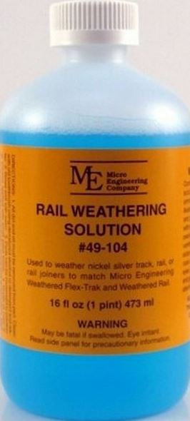 Micro Engineering 49-104 Rail Weathering Solution -- 1 Pint 473mL