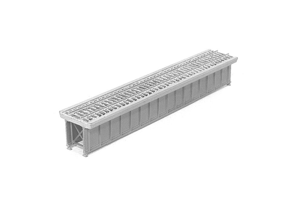 Micro Engineering 75-152 N 80' Ballasted Deck Girder Bridge -- Length: 6" 15.2cm