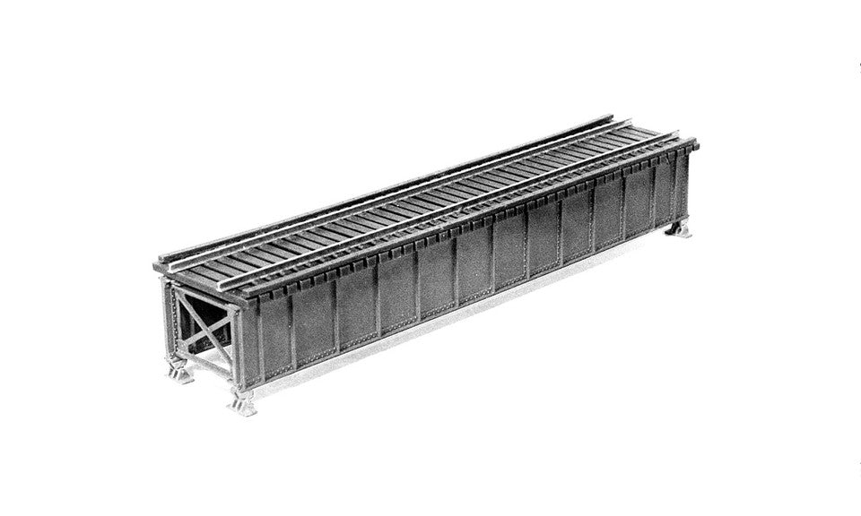 Micro Engineering 75-501 HO Deck-Girder Bridge w/Open Deck -- Kit - 7 x 1-3/8" 18 x 3.5cm; Scale 50' 15.2m