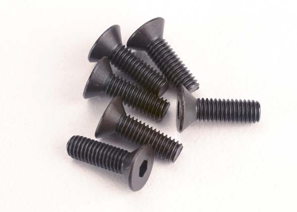 Traxxas 2551 Screws ,  3x10mm countersunk machine (6) (Hex drive) - TRA2551