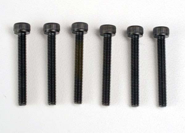 Traxxas 2556 Header Screws, 3x23mm cap Hex Screws (6) - TRA2556
