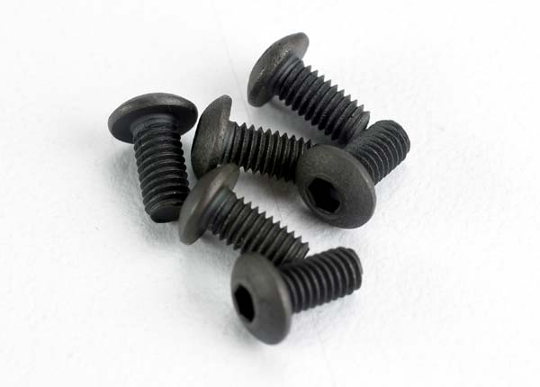 Traxxas 2575 Screws, 3x6mm button-head machine (Hex drive) (6) - TRA2575
