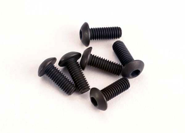 Traxxas 2576 Screws, 3x8mm button-head machine (Hex drive) (6) - TRA2576