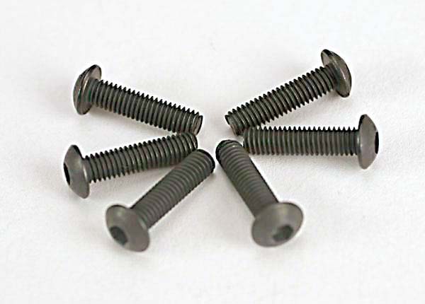 Traxxas 2578 Screws, 3x12mm button-head machine (Hex drive) (6) - TRA2578