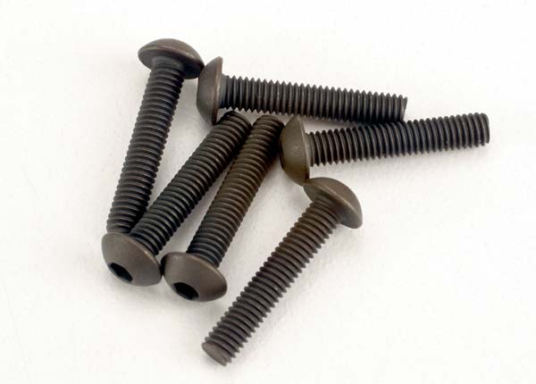 Traxxas 2579 Screws, 3x15mm button-head machine (Hex drive) (6) - TRA2579