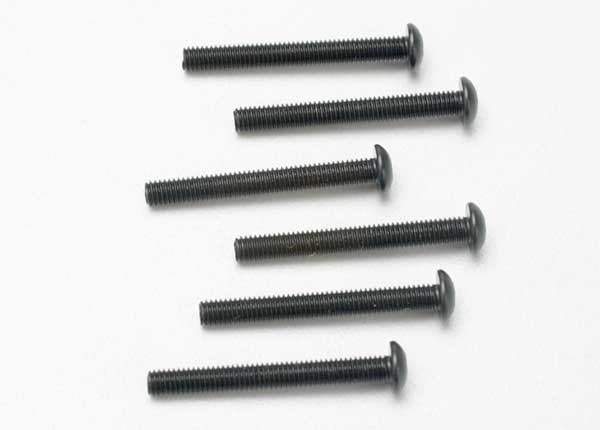 Traxxas 2581 Screws, 3x25mm button-head machine (Hex drive) (6) - TRA2581