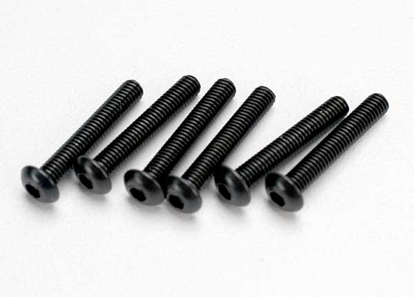 Traxxas 2583 Screws ,  3x18mm button-head machine (Hex drive) (6) - TRA2583