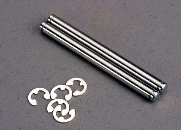 Traxxas 2638 Suspension pins, 39mm hard chrome (2)/ E-clips (4) - TRA2638