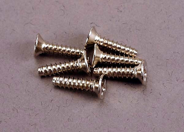 Traxxas 2648 Screws, 3x12mm countersunk self-tapping (6) - TRA2648