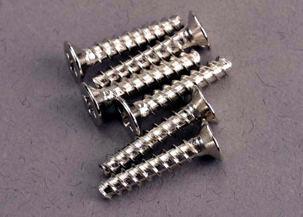 Traxxas 2649 Screws , 3x15mm countersunk self-tapping (6) - TRA2649