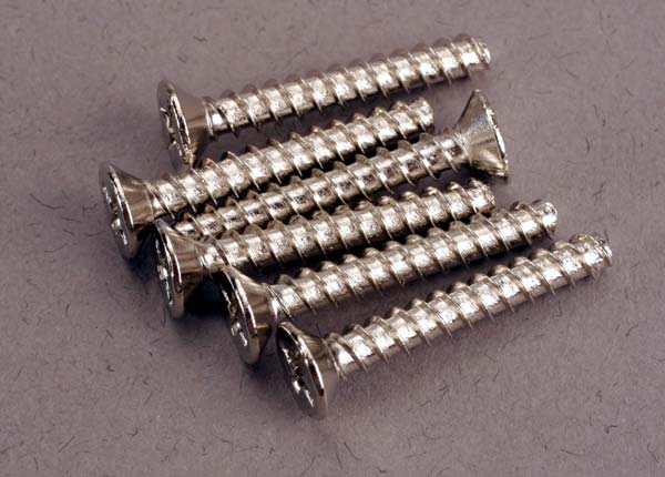 Traxxas 2650 Screws, 3x20mm countersunk self-tapping (6) - TRA2650