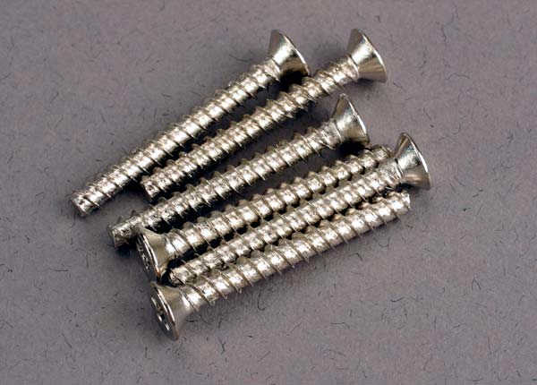 Traxxas 2651 Screws, 3x25mm countersunk self-tapping (6) - TRA2651