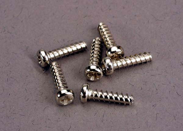 Traxxas 2673 Screws , 2.6x10mm roundhead self-tapping (6) - TRA2673